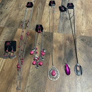 Paparazzi jewelry Pink 6pcs